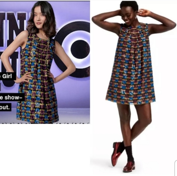 Anna Sui For Target Metallic Mod Dress Small - Picture 12 of 13